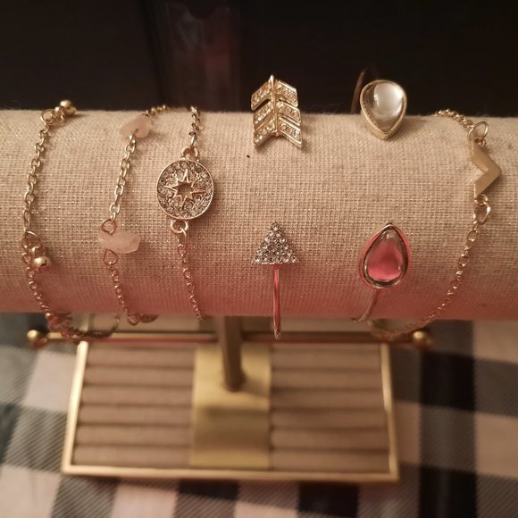 Goldtone Stacking Bracelets-6 Pack - Picture 3 of 5